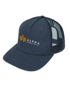 Czapka z daszkiem Alpha Industries Label Trucker cap - Rep Blue