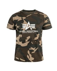 Koszulka T-Shirt Alpha Industries Basic - Woodland Camo 65