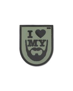 Naszywka 3D 101 Inc. I Love My Beard - zielony