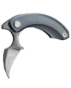 Nóż składany Bestech Knives Strelit - Damascus/Blue Titanium
