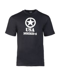 Koszulka T-Shirt Mil-Tec Allied Star - Black
