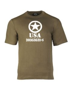 Koszulka T-Shirt Mil-Tec Allied Star - Olive