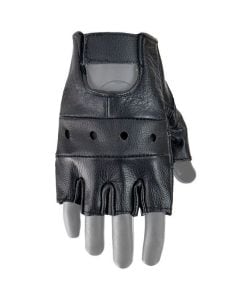 Rękawice Mil-Tec Biker Leather Fingerless - Black