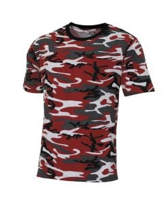 Koszulka T-shirt MFH Streetstyle - Red Camo