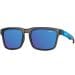 Okulary przeciwsłoneczne OPC Lifestyle California Black Matt Blue Revo z polaryzacją