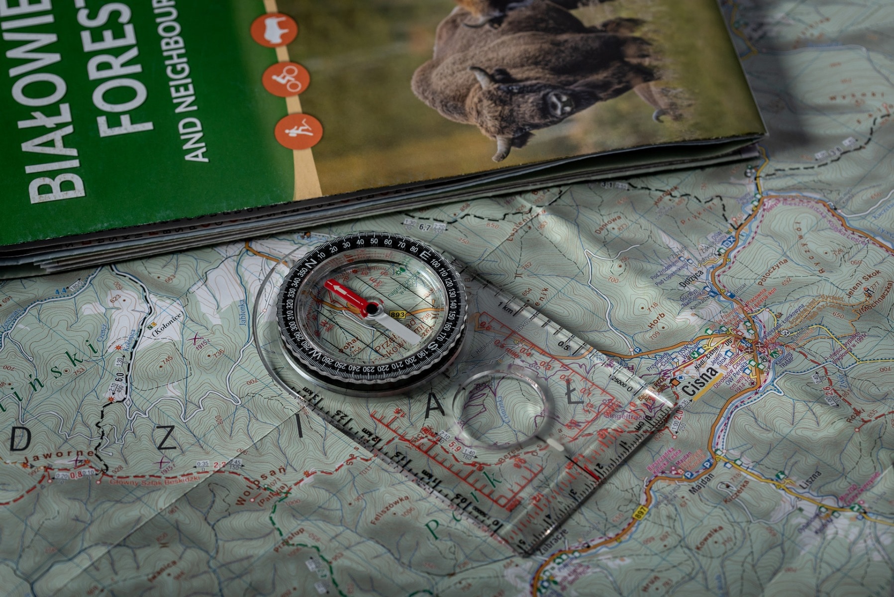 Kompas na mapie